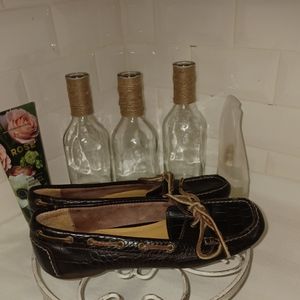 Sperry Brown Leather Loafer lace up Size 7